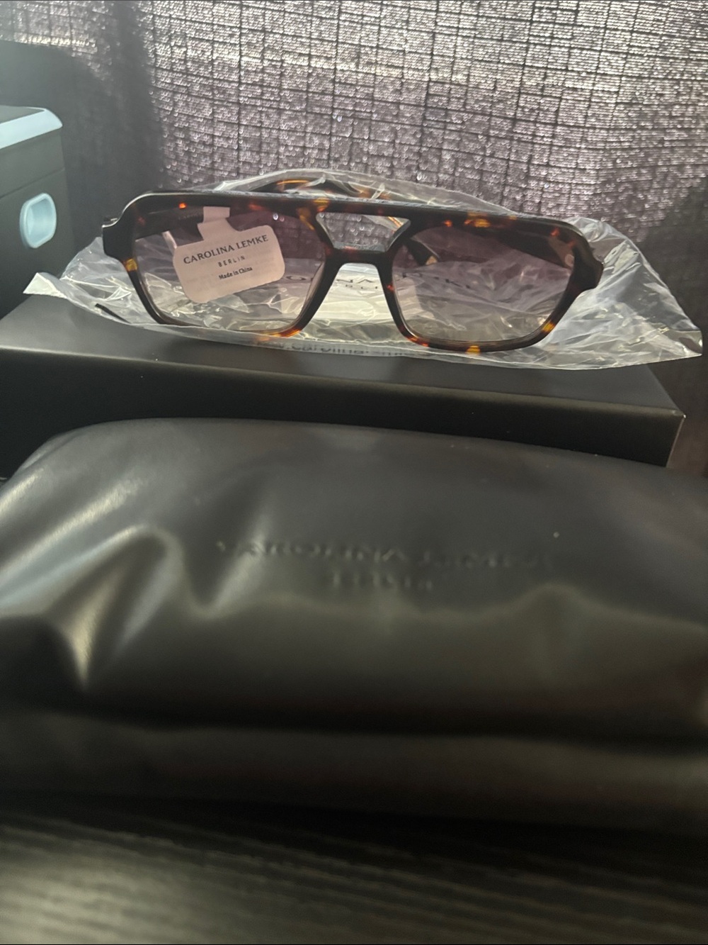 Carolina Lemke Women's Tortoiseshell Sunglasses - Brown Gradient Lenses